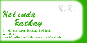 melinda ratkay business card